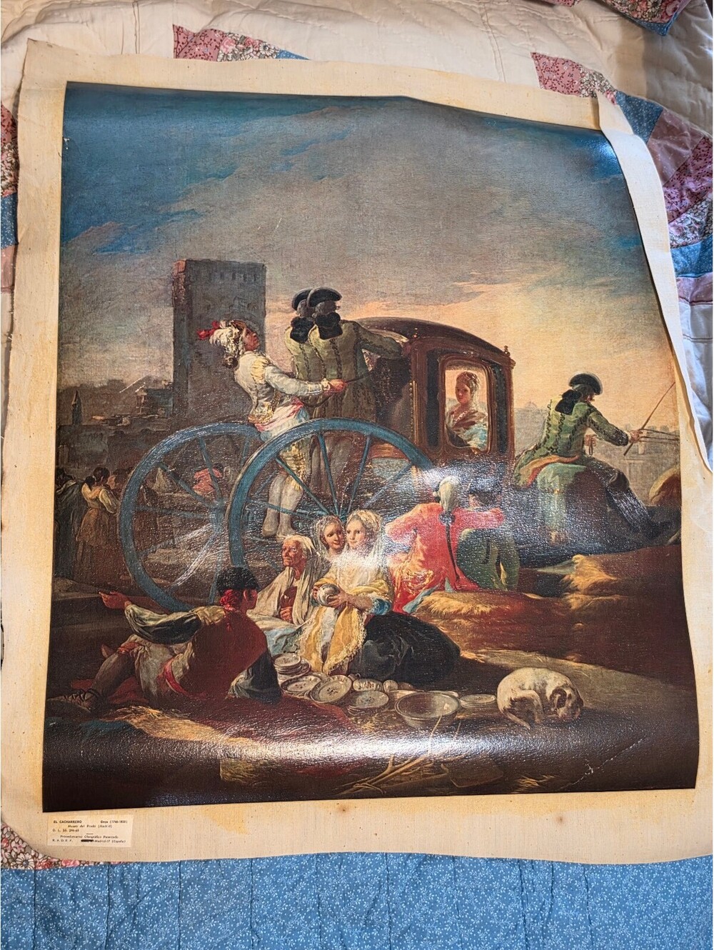 Vintage Goya "El Cacharrero" Oleograph Print – Museo del Prado, Spain